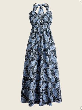 J.Crew Collection NWOT halter cutout dress in Ratti Pacific paisley cotton sz 14